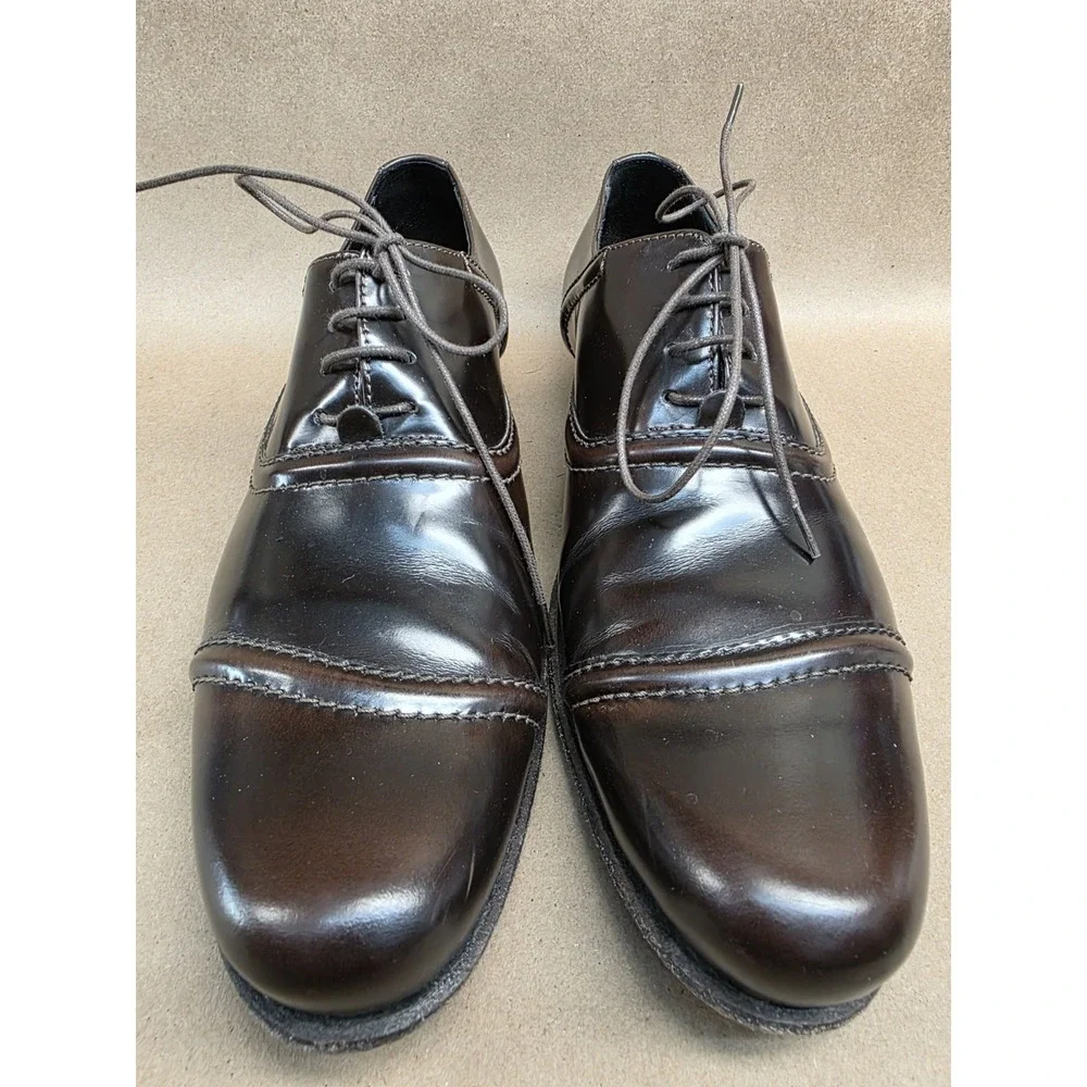 Billy Reid (Sz 9) Men's Oxford Cap Toe shoes Dark Brown Oxfords